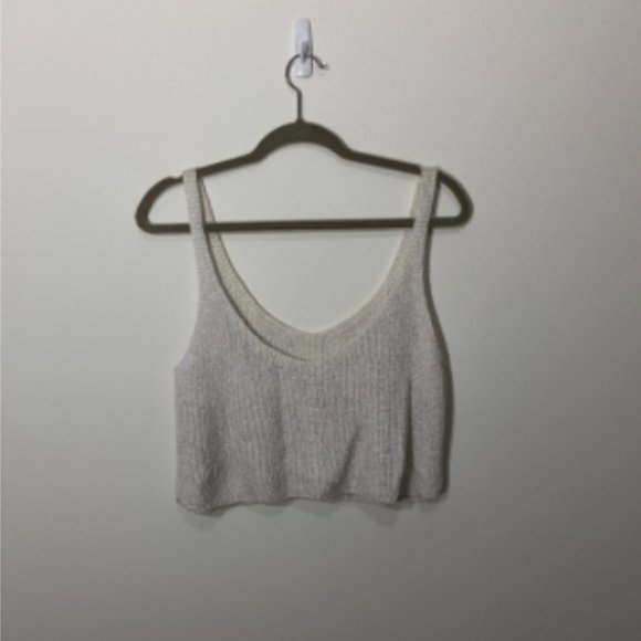 NWOT American Apparel Knit Sparkle Crop Tank - Picture 3 of 4